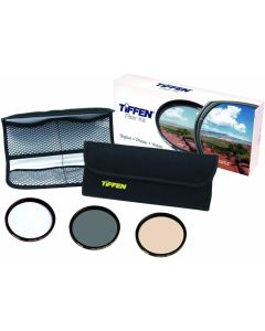 Tiffen 82DVVEK 82mm Video Essentials DV Filter Kit includes Clear, CP, Warm UV and Pouch